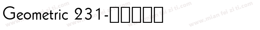 Geometric 231字体转换